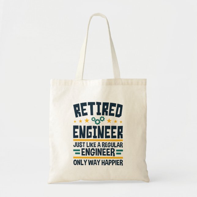 Retrött Ingenjör Engineering Pension Happier Tygkasse (Framsidan)