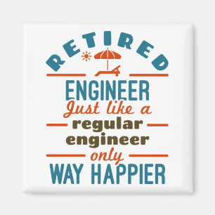 Retrött Ingenjör Happier Engineering Pension Magnet