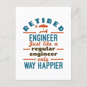 Retrött Ingenjör Happier Engineering Pension Vykort