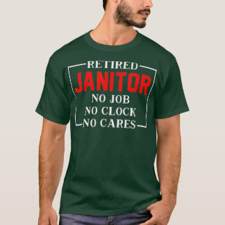 Retrött Janitor T Pension Gift Idea Shirt