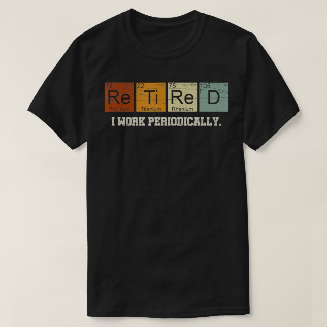 Retrött kemi Teacher Science Pension Gift T Shirt (Design framsida)