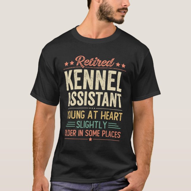 Retrött Kennel Assistant T Shirt (Framsida)