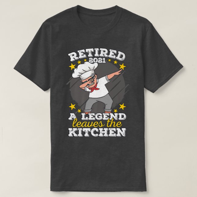 Retrött konditori Chef Baker Pizza Maker Cookpensi T Shirt (Design framsida)