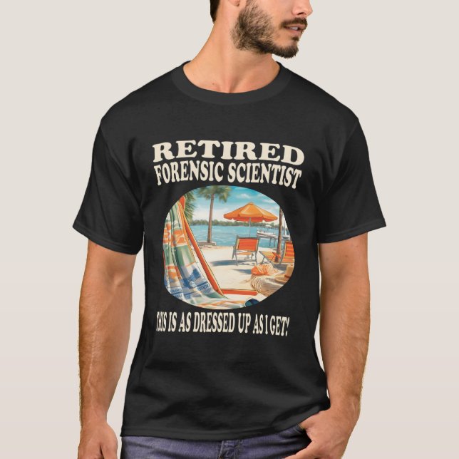 Retrött kriminalteknisk forskningsrelaxation t shirt (Framsida)
