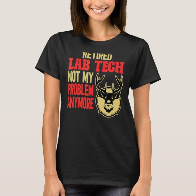 Retrött Lab Tech Hjort Hunting T Shirt (Framsida)