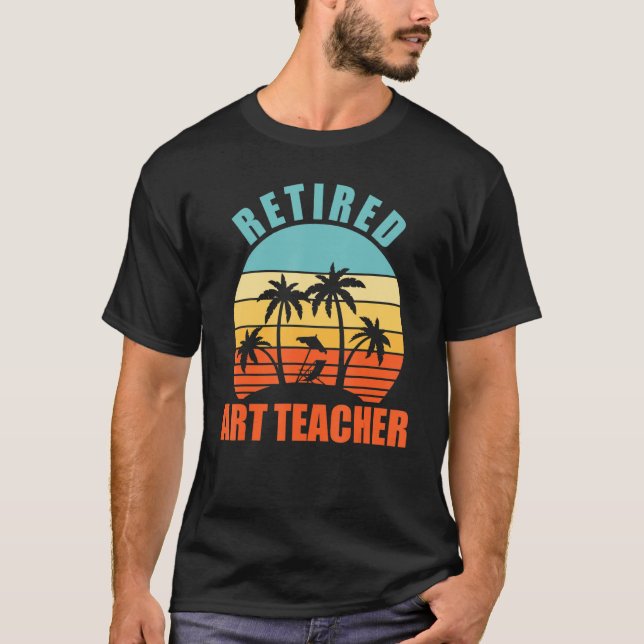 Retrött lärare Funny Teaching Lycklig Pension T Shirt (Framsida)