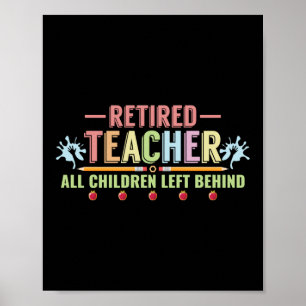 Retrött lärare School Nerd Funny Teacher Poster