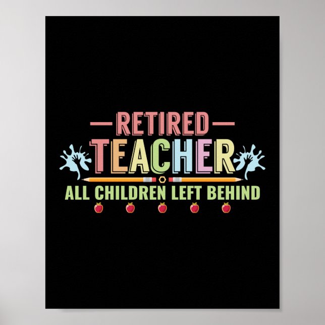 Retrött lärare School Nerd Funny Teacher Poster (Framsidan)