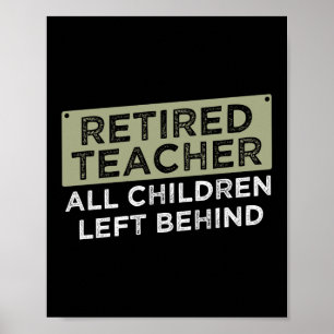 Retrött lärare School Nerd Funny Teacher Poster