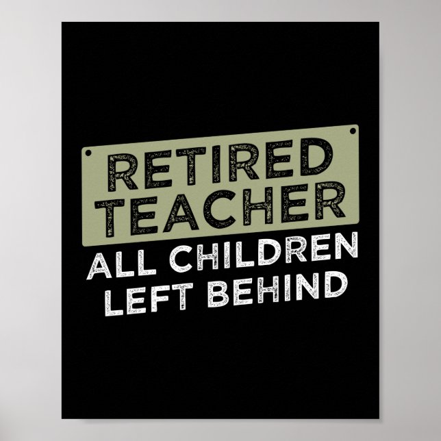 Retrött lärare School Nerd Funny Teacher Poster (Framsidan)