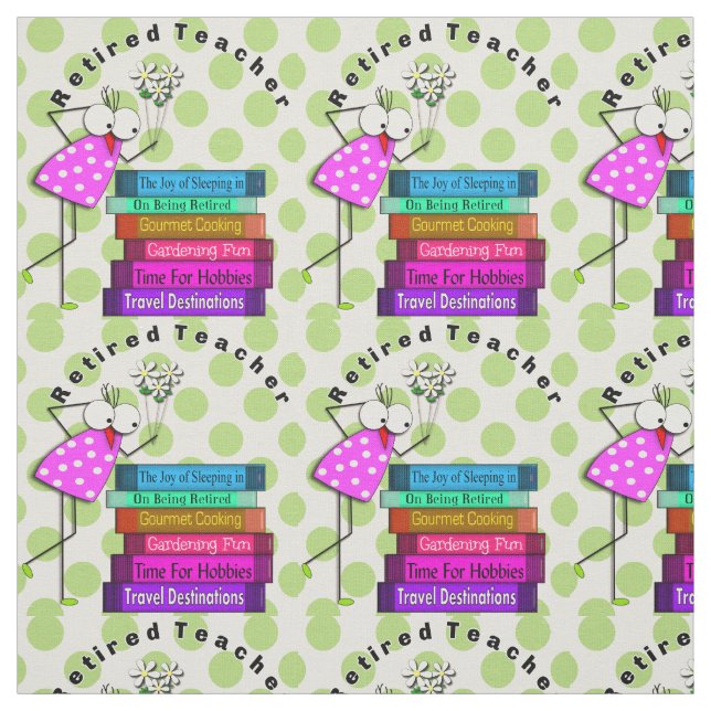 Retrött lärare Whimsical Bird Tyg (Provkarta)