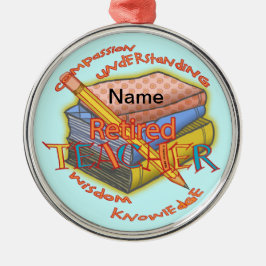Retrött Lärarpremie runt prydnadsföremål Julgransprydnad Keramik