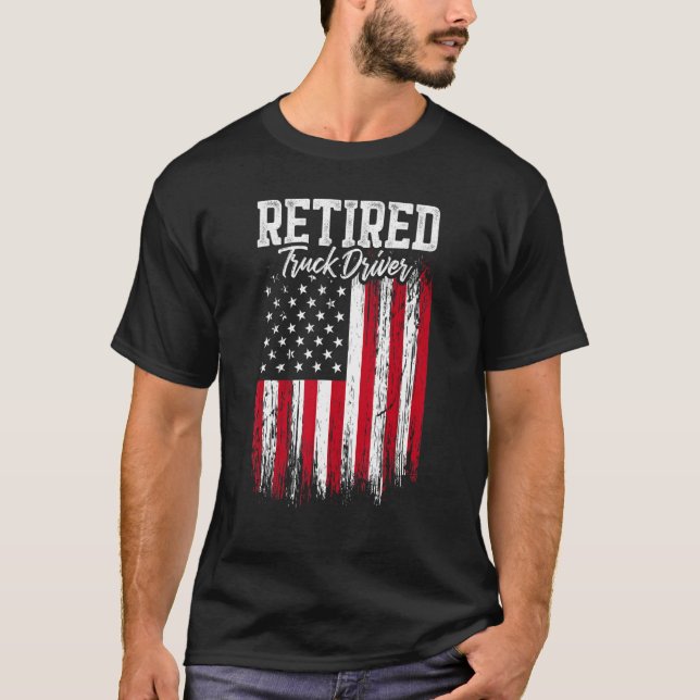 Retrött Lastbil-chaufför Trucker Pension 1 T Shirt (Framsida)