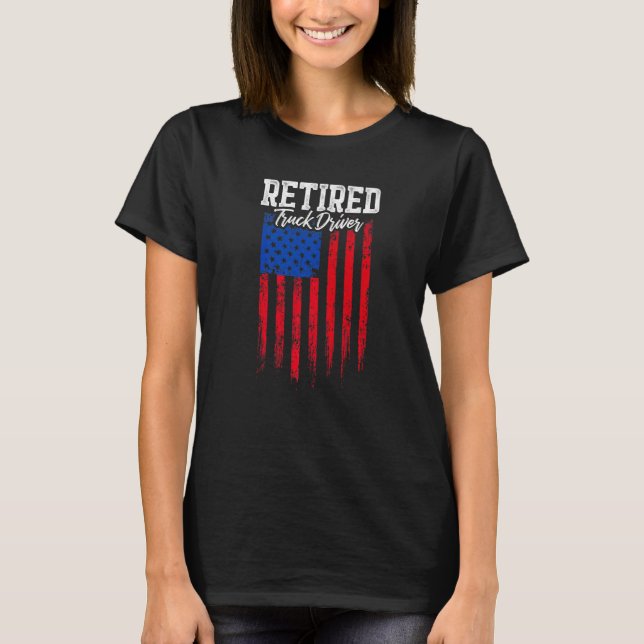 Retrött Lastbil-chaufför Trucker Pension 4 T Shirt (Framsida)