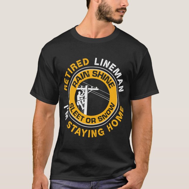 Retrött Lineman LineWorkers Power Lineman Retireme T Shirt (Framsida)