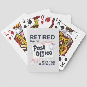 Retrött Mailman Postal Worker Pension Funny Casinokort