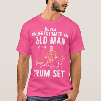 Retrött man Gammer Drummer Drums T Shirt
