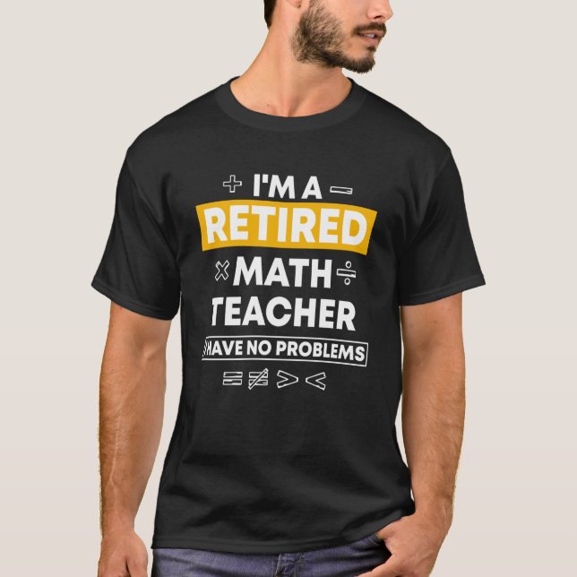 Retrött Math Teacher Mathematician Instructor Math T Shirt (Framsida)