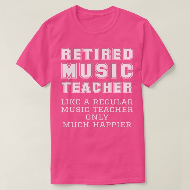 Retrött Music Teacher Pension, endast som vanligt T Shirt (Design framsida)