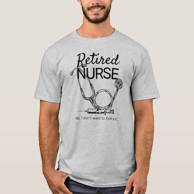 Retrött Nurse Funny Nursing Pension T Shirt (Framsida)