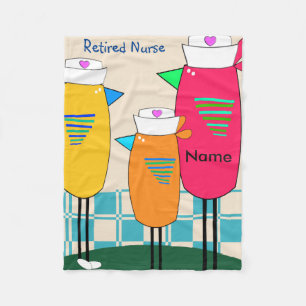 Retrött Office Nurse Blanket NAMN ADD Fleecefilt