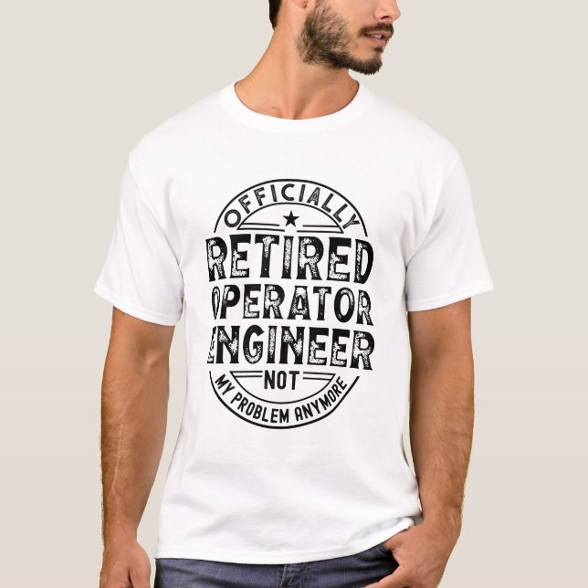 Retrött operator Ingenjör T Shirt (Framsida)