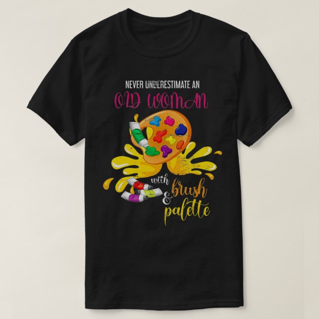 Retrött Painter Artist Pension Women Gift Drawi T Shirt (Design framsida)
