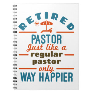 Retrött pastor Preacher Pension Funny Happier Anteckningsbok