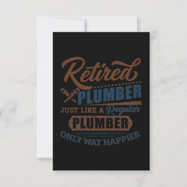 Retrött Plumber Kort (Framsida)