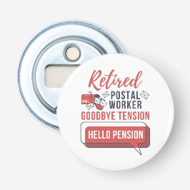 Retrött Postal Worker Funny Mailman Pension Flasköppnare