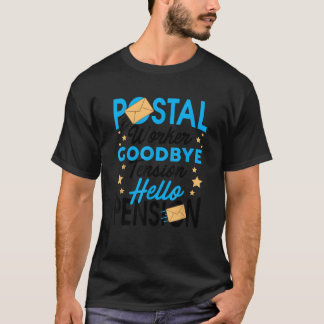 Retrött postal Worker Funny Pension Party Gift T Shirt