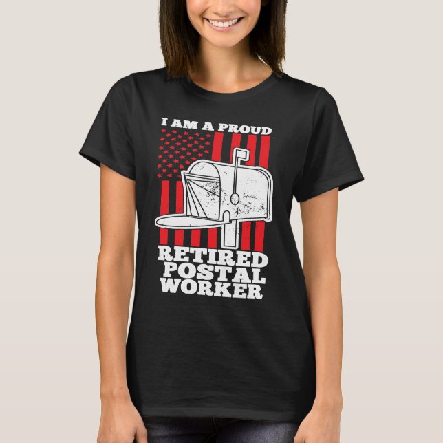 Retrött postal Worker Kärlek Mailman Pension DA1 T Shirt (Framsida)