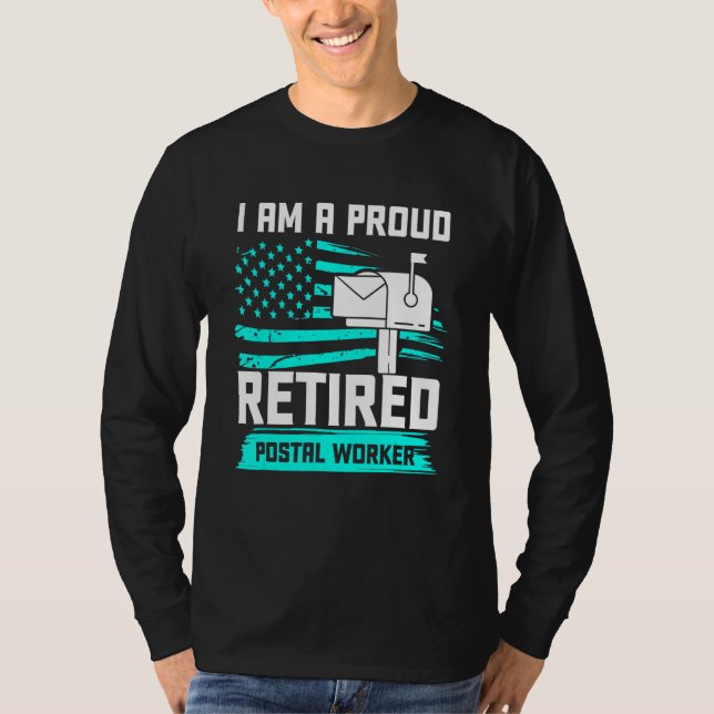 Retrött postal Worker Kärlek Mailman Pension T Shirt (Framsida)