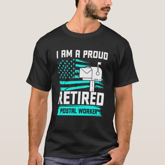 Retrött postal Worker Kärlek Mailman Pension T Shirt (Framsida)