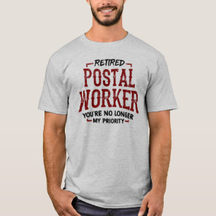 Retrött Postal Worker Mailman Pension Funny T Shirt