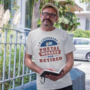 Retrött Postal Worker Mailman Pension Funny T Shirt