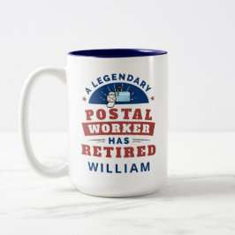 Retrött Postal Worker Mailman Pension Funny Två-Tonad Mugg