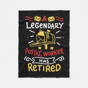 Retrött postal Worker Mailman Pension Gift Fleecefilt