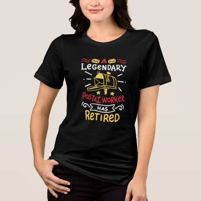 Retrött postal Worker Mailman Pension Gift T Shirt (Framsida)