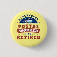 Retrött Postal Worker Mailman Pension Keepsaké