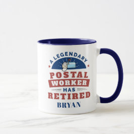 Retrött Postal Worker Mailman Pension Keepsaké Mugg
