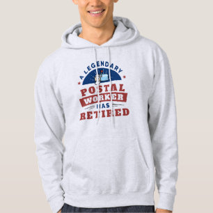 Retrött postal Worker Mailman Pension Party Hoodie