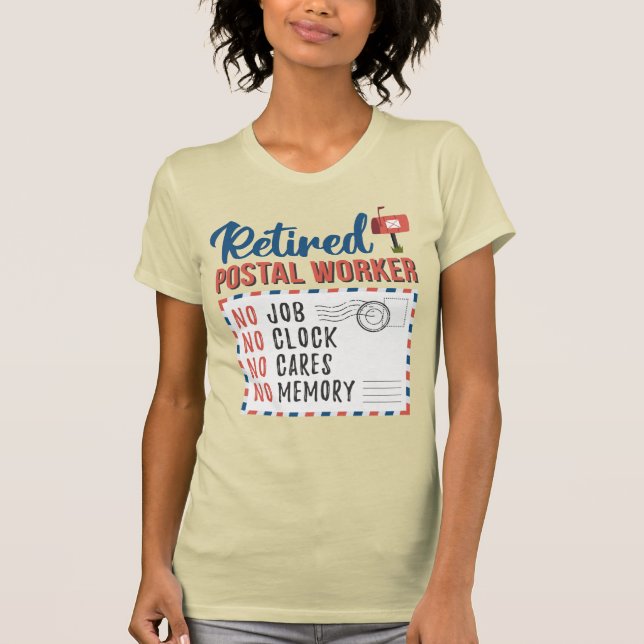 Retrött Postal Worker Mailman Pension T Shirt (Framsida)