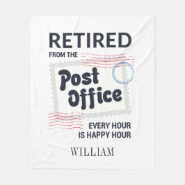 Retrött Postal Worker Pension Mailman Fleecefilt