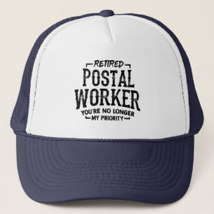 Retrött Postal Worker Pension Mailman Funny Keps
