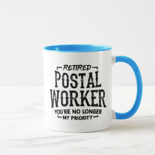 Retrött postal Worker Pension Mailman Funny Mug Mugg