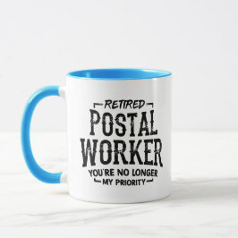 Retrött postal Worker Pension Mailman Funny Mug Mugg