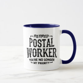 Retrött Postal Worker Pension Mailman Funny Mugg