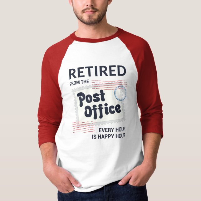 Retrött Postal Worker Pension Mailman Funny T Shirt (Framsida)