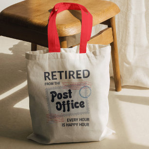 Retrött Postal Worker Pension Mailman Funny Tygkasse